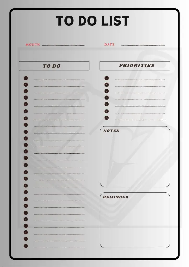 TO DO LIST PLANNER